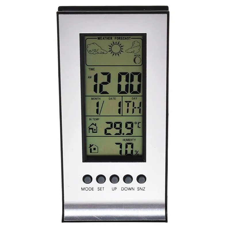 

High Quality 1Pc Digital Thermo Hygrometer Indoor Outdoor Wireless Weather Station Clock Digital LCD Calendar Thermometer