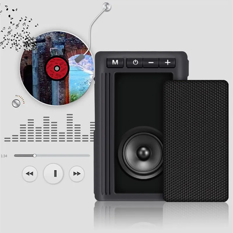 

Portable Outdoor Bluetooth Speaker FM Radio Night Flashlight Waterproof Long Standby Wireless Speakers Support TF Card Aux