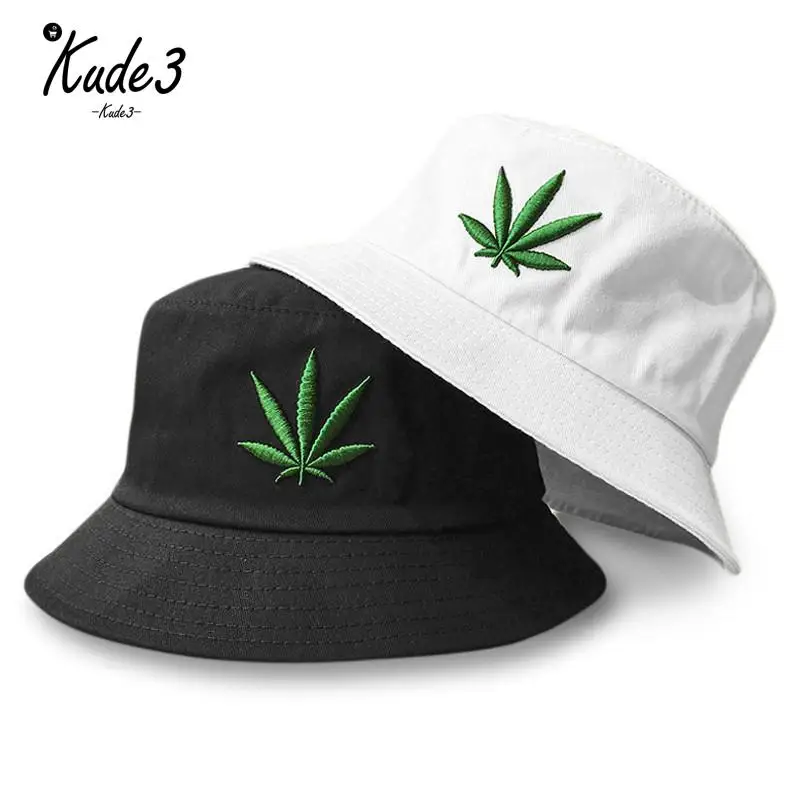

Men Women Maple Leaf Bucket Hat Hip Hop Fisherman Panama Hats Embroidery Cotton Outdoor Summer Casual Swag Bob Visor Bucket Cap
