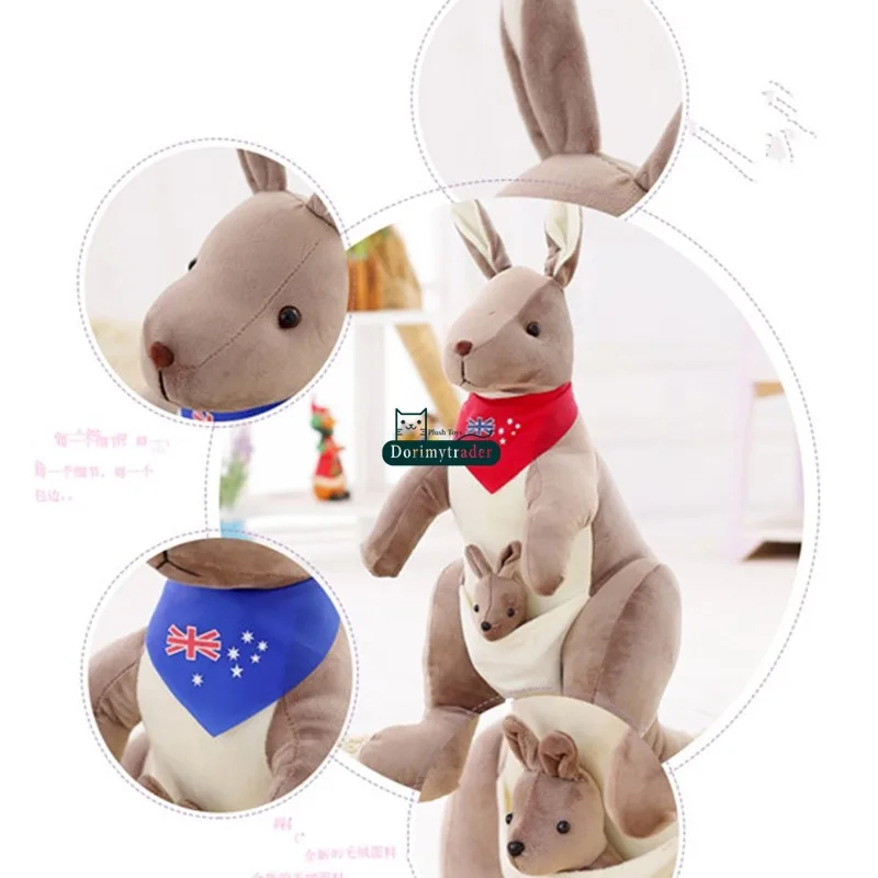 Dorimytrader New 35''  90cm Giant AU Kangaroo Plush Stuffed  Animal Toy, 2 Colors 2 Size And Nice Gift, Free Shipping DY60175 (1)