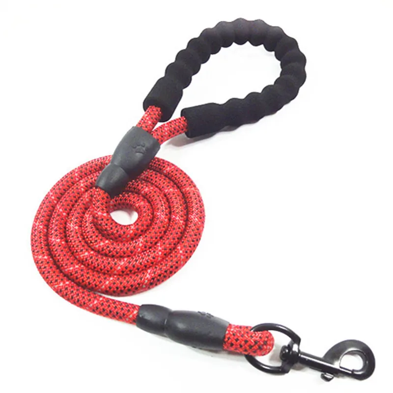 

Foam handle Large Dog Leash Mountain Climbing Rope Pet Running Tracking Leashes Reflective Long Lead For small Medium Large Dogs