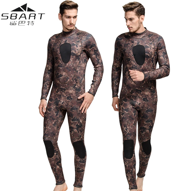 

Sbart 3MM Men Airtight Thicken Camouflage Neoprene Full Wetsuits 1018 Jellyfish Snorkeling Scuba Wetsuit Diving Suit A