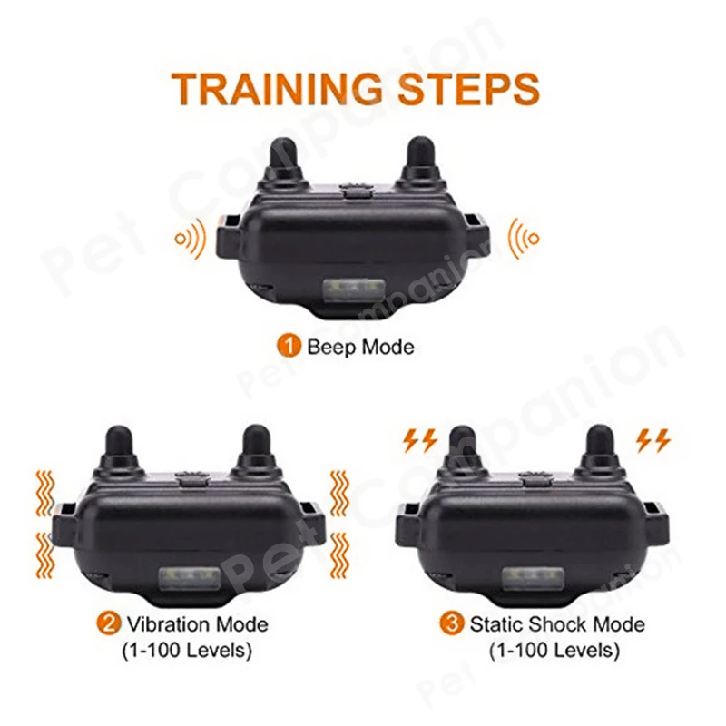 Rechargeable Waterproof Electronic Dog Training Collar Stop Barking LCD Display 800m Remote Electronic Shock Training Collars5