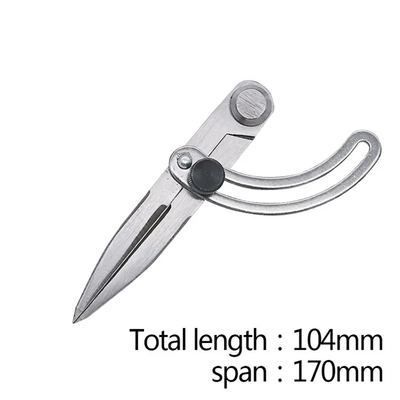 Spacing Compass Adjustable Leather Craft Rotating Tool Scriber DIY Edge Creaser Stitch Wing Divider Cross Line Compasses DTT88 - Цвет: Span 170mm