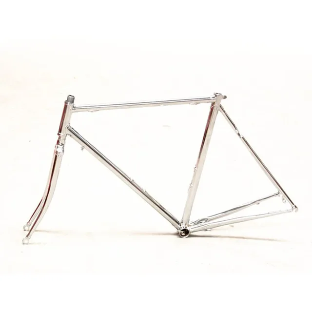Best Price chromoly steel frame and fork vintage sliver road bike frame restoring Fixed Gear bicycle frame 700C frame 52cm 56cm Best Price chromoly steel frame and fork vintage sliver road bike frame restoring Fixed Gear bicycle frame 700C frame 52cm 56cm