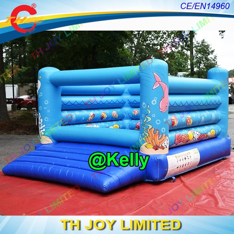 free shipping 4x3m aqua inflatable mini bounce house for kids toddlers