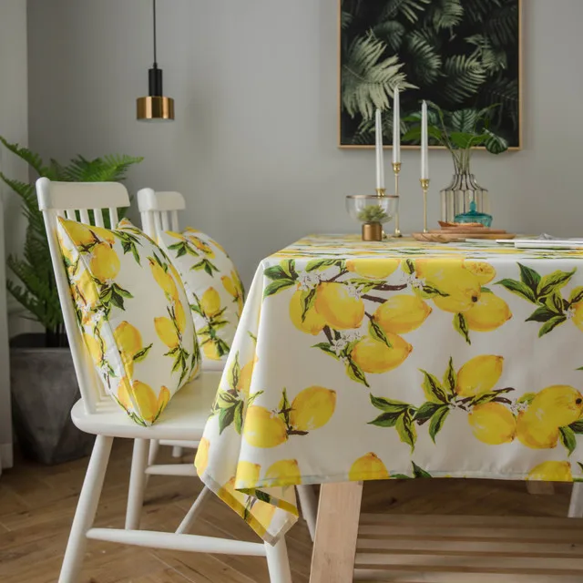 

Fyjafon Tablecloth Yellow Table Cloth Printed Waterproof Table Cloths For Home Rectangular Table Cover 135*180/135*200/135*220