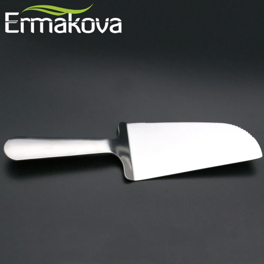 ERMAKOVA 2 Pcs/Set Pizza Cutter Pie Server Pizza Server Knife Sharp Pizza Wheel Slicer Stainless Steel Kitchen Pizza Tool Set