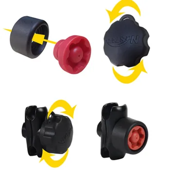 

Anti Theft Security Knob Double Socket Arm Ball Mount and Key Knob Adapter for Ram Mount for Gopro 1 inch Diameter B Size Socket