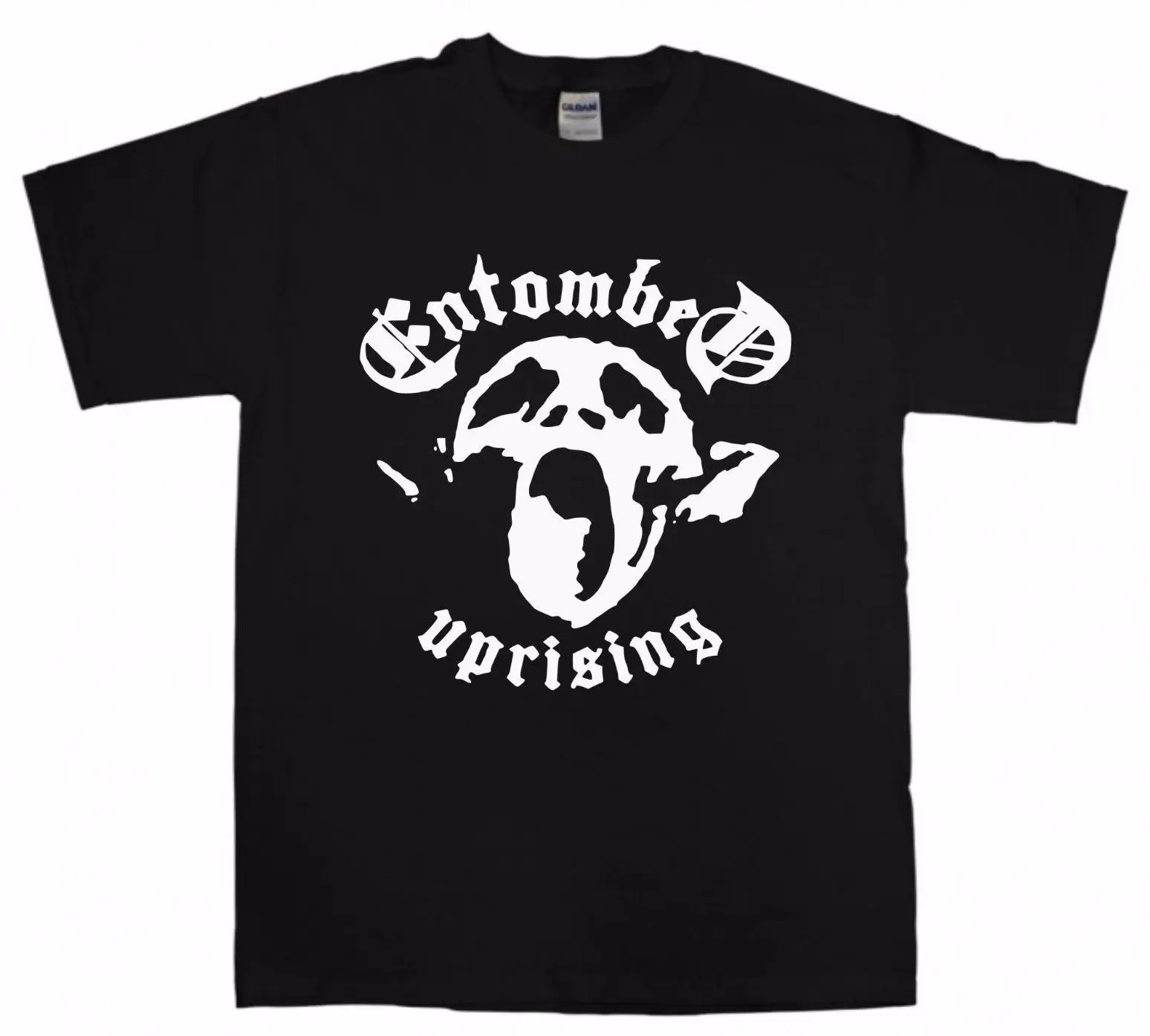 ENTOMBED восстание Новая Черная футболка S 3XL Death Metal Dismember для мужчин Высокое качество