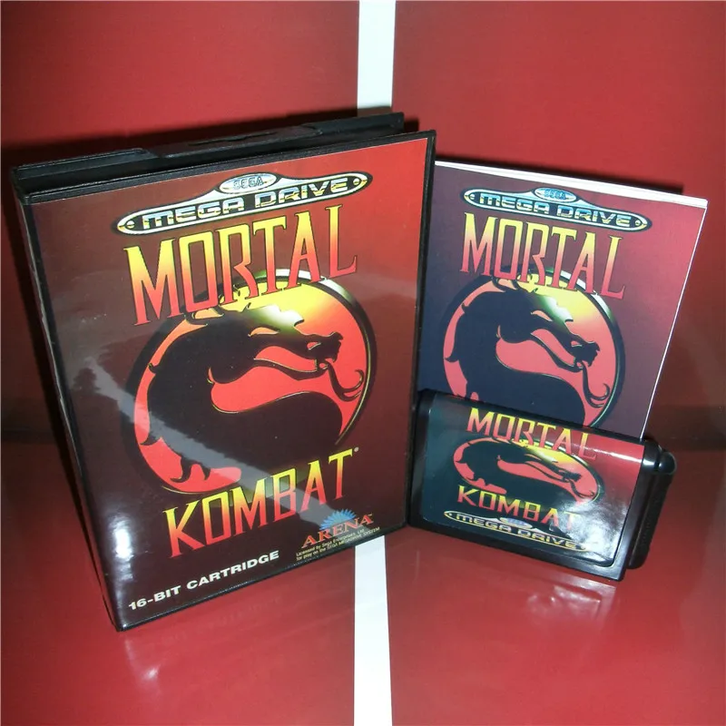 Mortal Kombat 1 ЕС крышки с коробкой и руководством для Sega Megadrive игровой консоли 16 бит