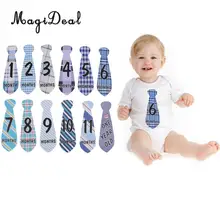 Милый ребенок ежемесячный стикер шейного платка вечерние Baby Shower фото prop месяцев 1-12