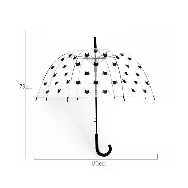 SAFEBET Зонт "фламинго" прозрачный Сакура Зонты мультфильм кошка зонтик птичья клетка строительство творческие зонтики с длинной ручкой