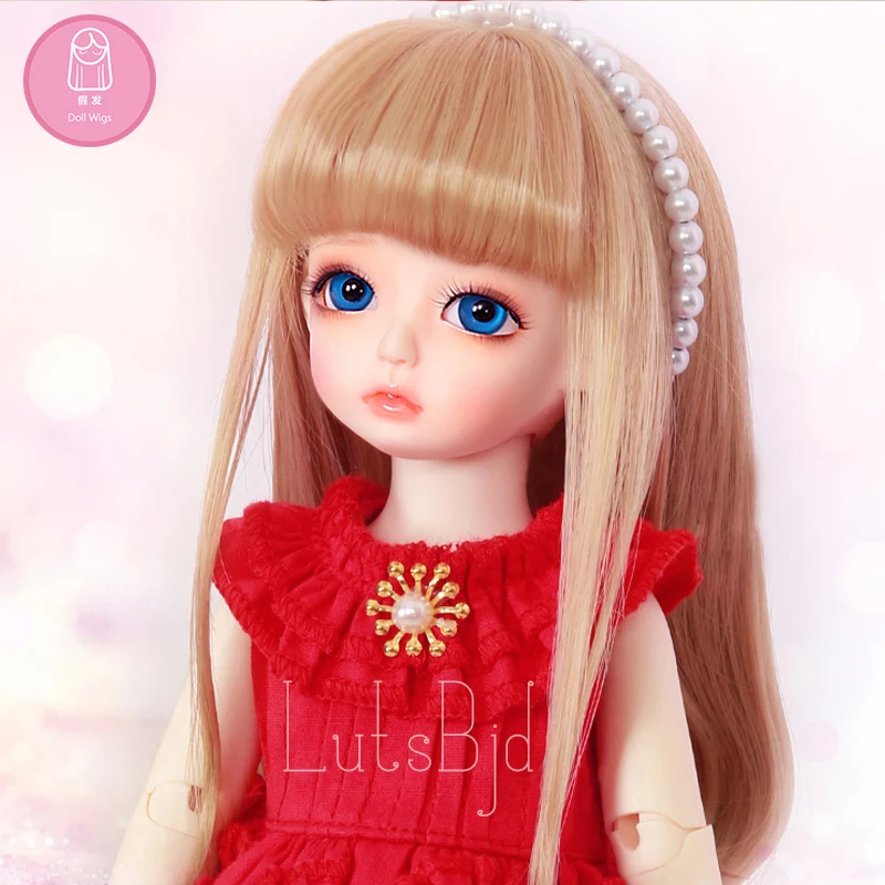 Парик для куклы bjd shinee LutsbjdlHoney Delf Размер 5-6 дюймов 1/6 высокотемпературный прямой парик для шарнирной куклы Прекрасный парик для красоты L06C