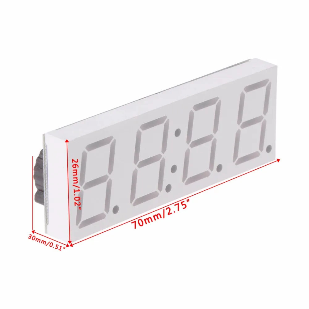 DS3231 электронные DIY 0,8 дюймов матричный светодиодный часы, набор для самостоятельной сборки на 4 цифры по ценам от производителя Дисплей 5V Mciro зарядных порта USB для автомобиля Часы Цифровые таймеры