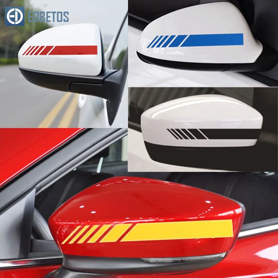

Pairs 20 x 2cm Funny Car Stickers Car Styling Auto Stripe Graphic Sticker Car Rearview Mirror Pasters Decals Tags Decoration