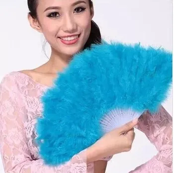

New Feather Fans Folding Dance Props Hand Fan Fancy Costumes for Women Halloween Wedding Party Supplies Hot Sale