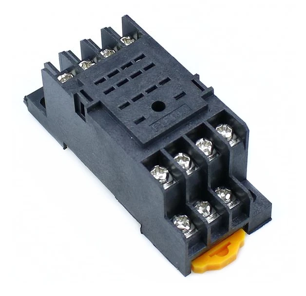 Kaufen 5 PCS MY4NJ 12 V 24 V 110 V 220 V Spule 5A 4NO 4NC Grüne Led anzeige Power relais Din schiene 14 Pin relais mit sockel basis