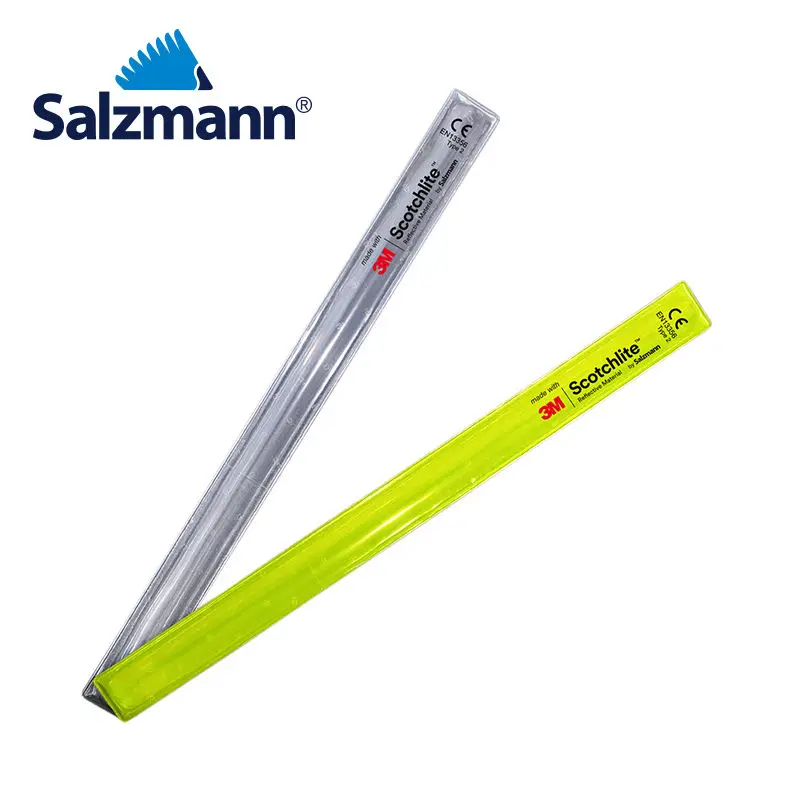 

Salzmann 3m Scotchlite Reflective Slap Wrap Silver 3x38cm Snap Band 2pcs