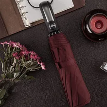 Автоматический зонт женский зонт усиленный 3 складной мужской женский зонт от дождя женский ветрозащитный деловой зонт