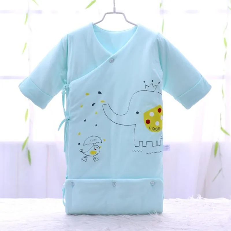 Детский спальный мешок с длинными рукавами, хлопковый спальный мешок, зимний комбинезон-Пижама для младенцев