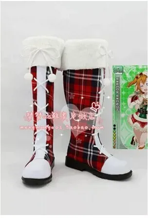 Новые приходят ЛЮБОВЬ ОНЛАЙН Рождество прекрасный косплей костюм сапоги обувь японская школа девушки сапоги