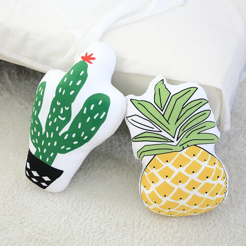 

1pc Soft Simple Plant Pineapple Cactus Plush Toy Stuff Pillow Gifts For Kid Bedroom Furniture Decoration