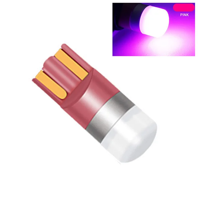 2 шт T10 W5W светодиодный Габаритные фонари для автомобиля лампа для чтения 3030 SMD авто интерьер автомобиля Купол двери аксессуары для ламп чистый белый 6000K - Испускаемый цвет: pink