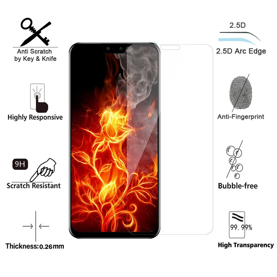 WHAY 2.5D 9H Tempered Glass For Huawei Y9 2019 Screen Protector Transparent Glass on the For Huawei Y9 2019 Protective Film      (5)