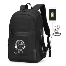 

2018 Fashion Luminous USB Backpack Leisure Men's Travel Bag Anti-theft Backpack Business Computer Bag Outdoor Mountaineering Bag