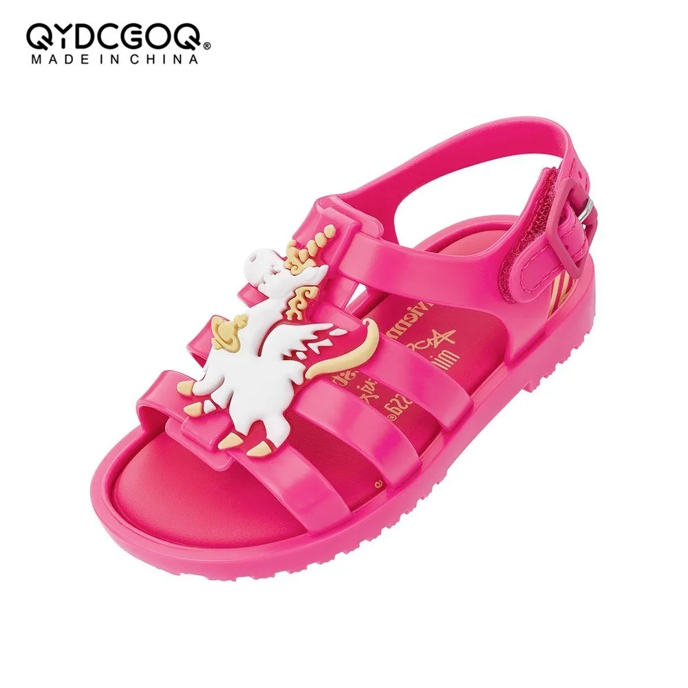 

Mini Melissa Original 2019 NEW Roman Unicorn Girl Jelly Sandals Kids Sandals Melissa Children Sandals Beach Shoes Non-slip