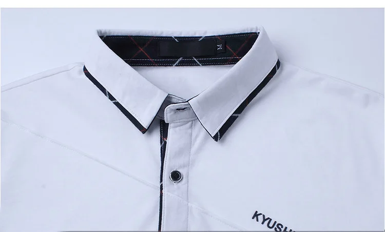 Miacawor плюс размер мужские поло тонкая хлопковая рубашка подходит Camisa Polo весна осень с длинными рукавами мужские футболки 4XL 5XL рубашка поло T665