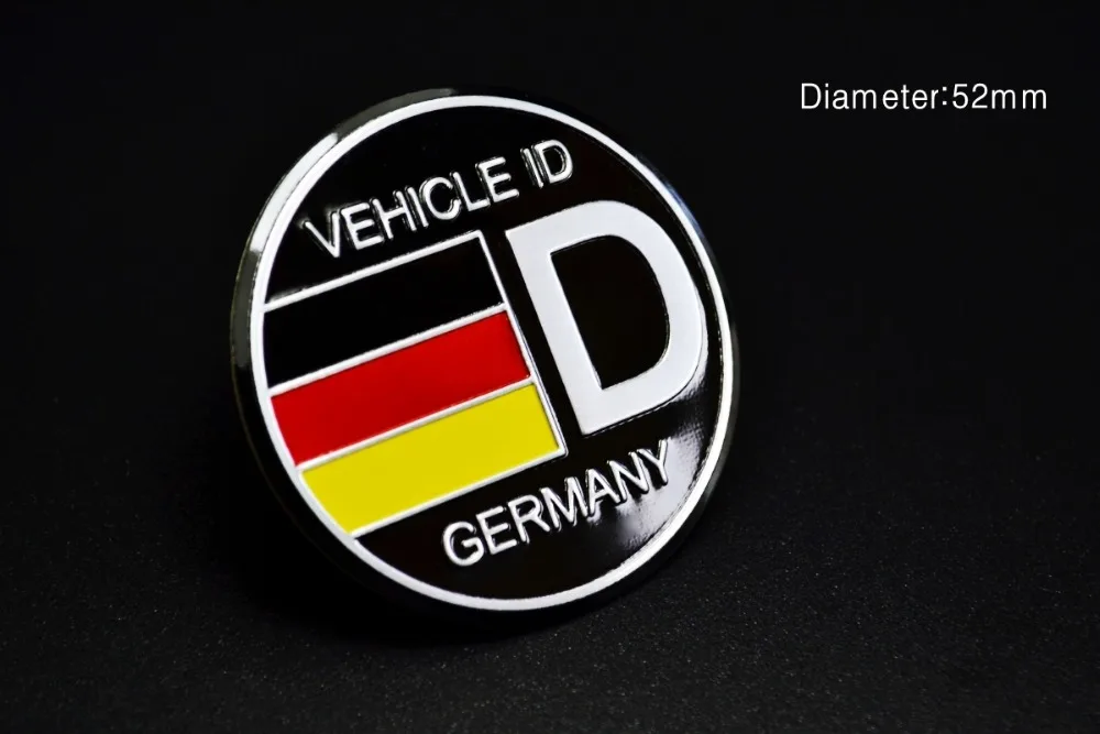 2Pcs Aluminum Germany Emblem Badge For VW Golf Tiguan CC Jetta SCIROCCO AUDI A1 A3 A4 A5 A5 A7 BMW 320 325 335 520 525