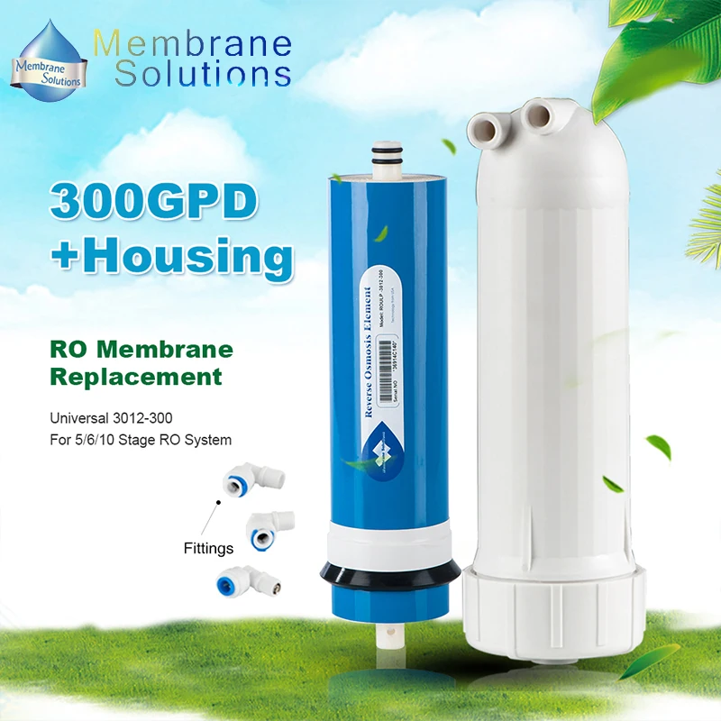 MS 300 GPD RO Membrane + Housing + Fittings Reverse Osmosis Membrane