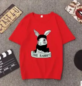 

Summer women harajuku kawaii T-shirts short sleeve rabbit printed cotton ladies tops bunny shirt