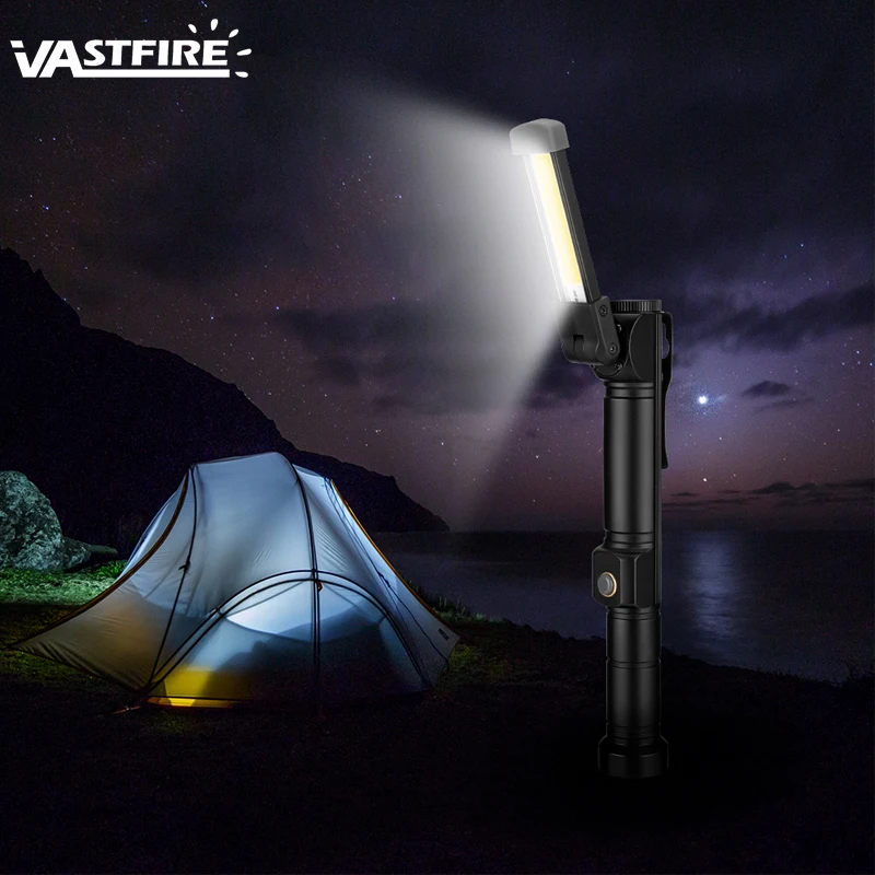 

7 Modes Portable Folding Pocket Torch Lantern Magnetic LED Work Light Flashlight