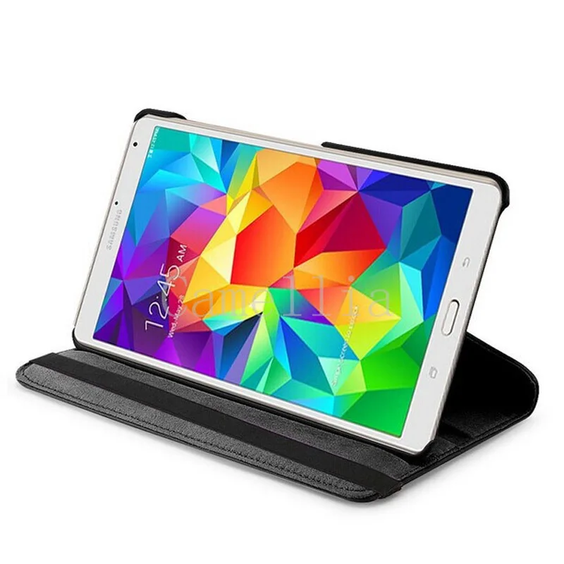 CucKooDo 200 шт./лот для Samsung Galaxy Tab S 8,4, 360 Вращающийся Smart Cover из искусственной кожи чехол для Samsung Galaxy Tab S 8,4 SM-T700