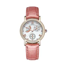 2015 Marca de Venda IBSO BOERNI AIBISINO Unisex Ultra Fino Rodada Mostrador Analógico Relógio de Pulso À Prova D’ Água Com & Pulseira de Couro 8166