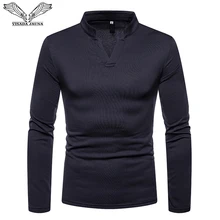 VISADA JAUNA Мужская рубашка Топы Teesl Мужская плюс бархатная нижняя рубашка теплая одноцветная рубашка с длинными рукавами большой размер 2XL N5077