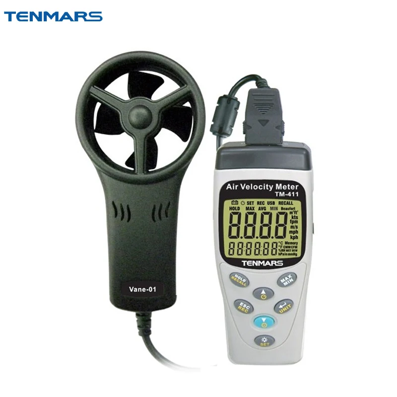 TENMARS TM-411 измеритель скорости воздуха Airspeed анемоскоп Анемометр-20~ 50C