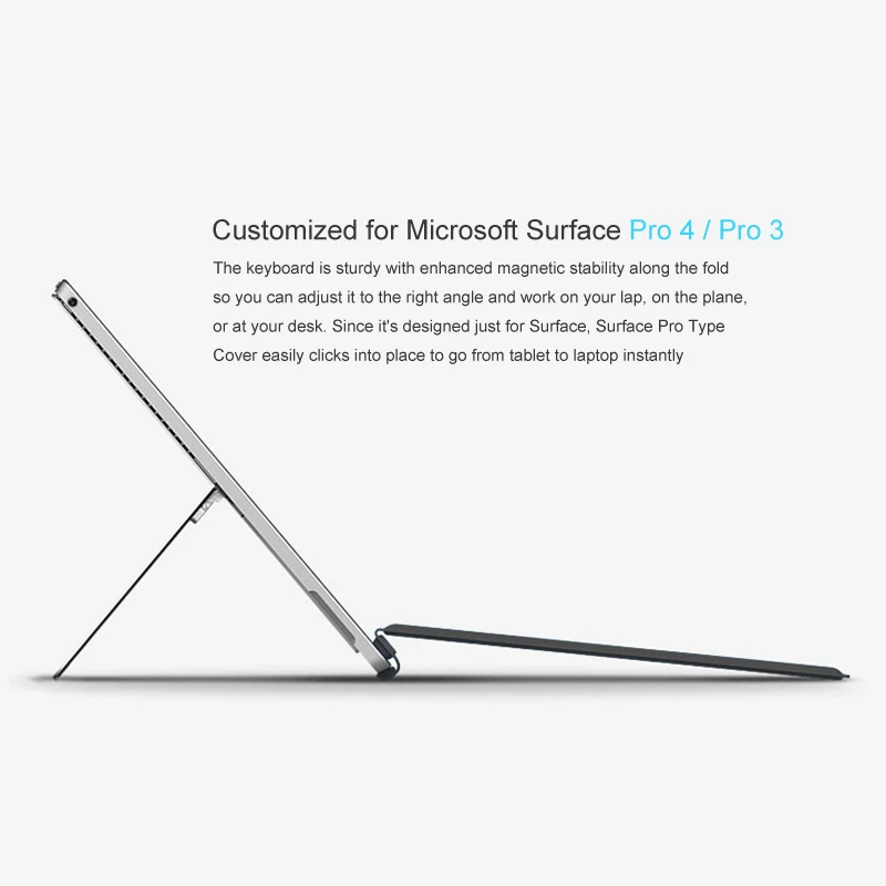 B.o.w корпус клавиатуры для microsoft Surface Pro 5/Pro 6 тонком каблуке 7 Цвет освещенная