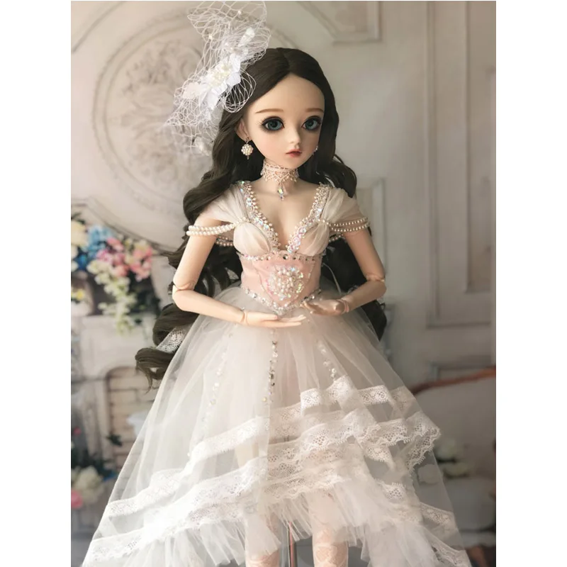 1/3 BJD 60 см куклы игрушки высшего качества китайская Кукла 18 шарниров BJD шарнир Кукла платье Мода девушка подарок игрушки - Цвет: Коричневый