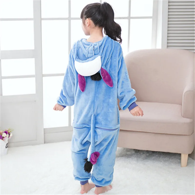 Одеяло Kigurumi Комбинезон детский единорог мультфильм Аниме животных пижамы Onesie Дети Косплей фланелевые пижамы костюмы