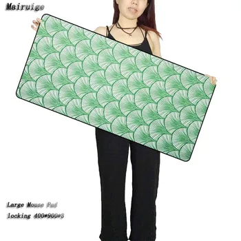 

Mairuige Green Plant XL 900x400mm Game keyboard Large locking edge table laptop gaming mouse mat mousemats for game players