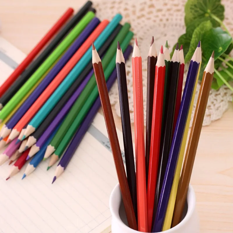 

12Pcs Color Drawing Pencil School Supplies stationery Gift for Kid Girl Colorful Pencils Packed In Cute Cartoon Pencils Case Art