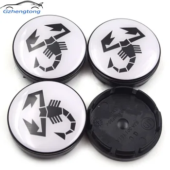 

Gzhengtong 4pc/lot 56mm White Abarth Car Emblem Wheel Center Hub Cap Rim Badge Covers 5JA601151A Scorpion Wheel Center Caps