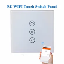 ЕС стандартный умный WiFi стеклянный переключатель панель беспроводной настенный переключатель сенсорный датчик умная занавеска для дома переключатель
