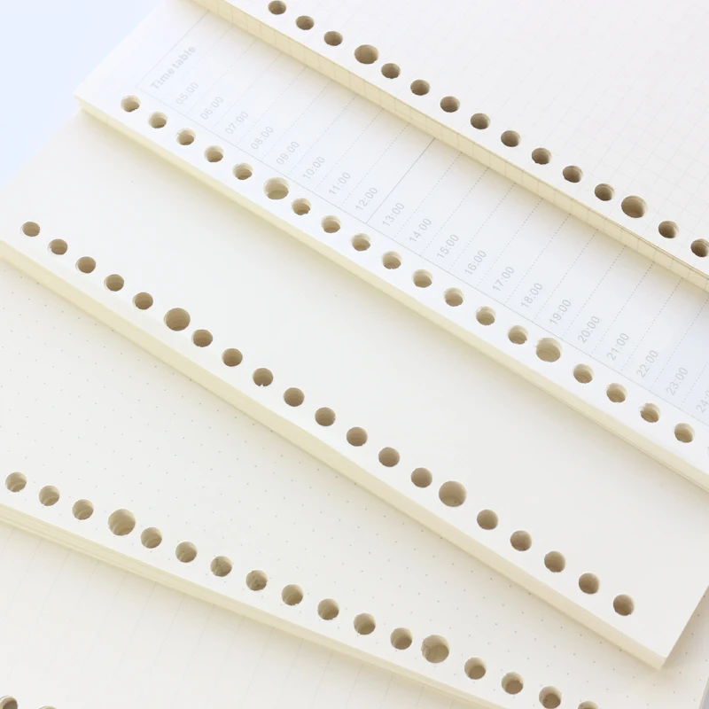 

Domikee classic basic 20 holes filler inner papers core for school composition spiral notebooks stationery,A5,60 sheets