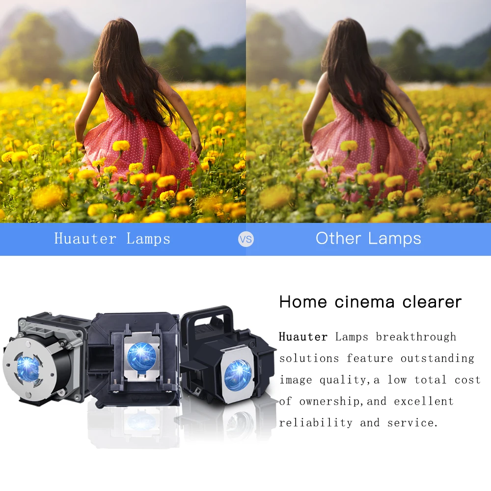 Replacement Lamp for ELP33 for EMP-TWD3//EMP-TW20H//EMP-S3L Projector