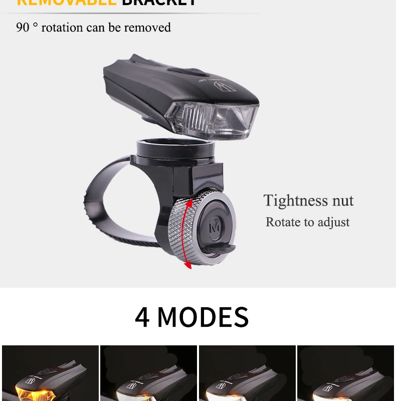 Sale WHEEL UP LED USB Rechargeable Bike Light Front Bicycle Head-Lights Waterproof MTB Road Cycling Flash-Light Touch Night Safe 10